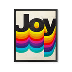 Joy: Retro Typography Edition Framed Canvas Print Gallery Image 8