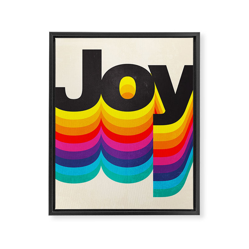 Joy: Retro Typography Edition Framed Canvas Print Gallery Image 8
