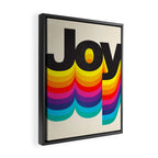 Joy: Retro Typography Edition Framed Canvas Print Gallery Image 2