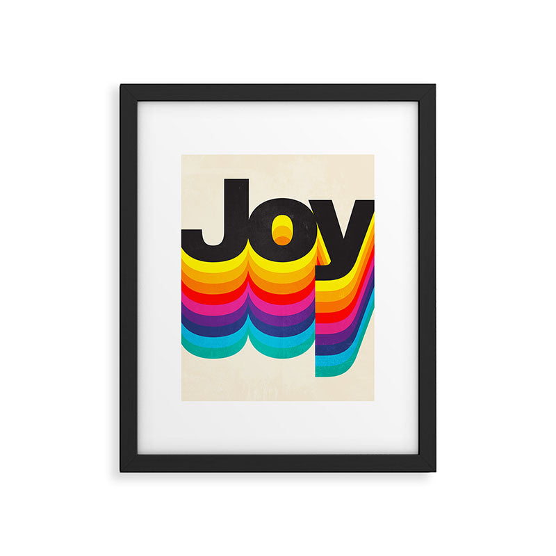 Joy: Retro Typography Edition Framed Art Print Gallery Image 6