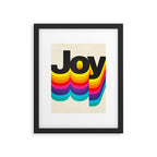 Joy: Retro Typography Edition Framed Art Print Gallery Image 6