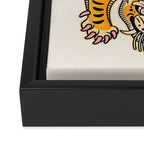 King Of The Jungle 01: Golden Tiger Edition Framed Canvas Print Gallery Image 3
