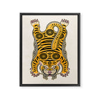 King Of The Jungle 01: Golden Tiger Edition Framed Canvas Print Gallery Image 6