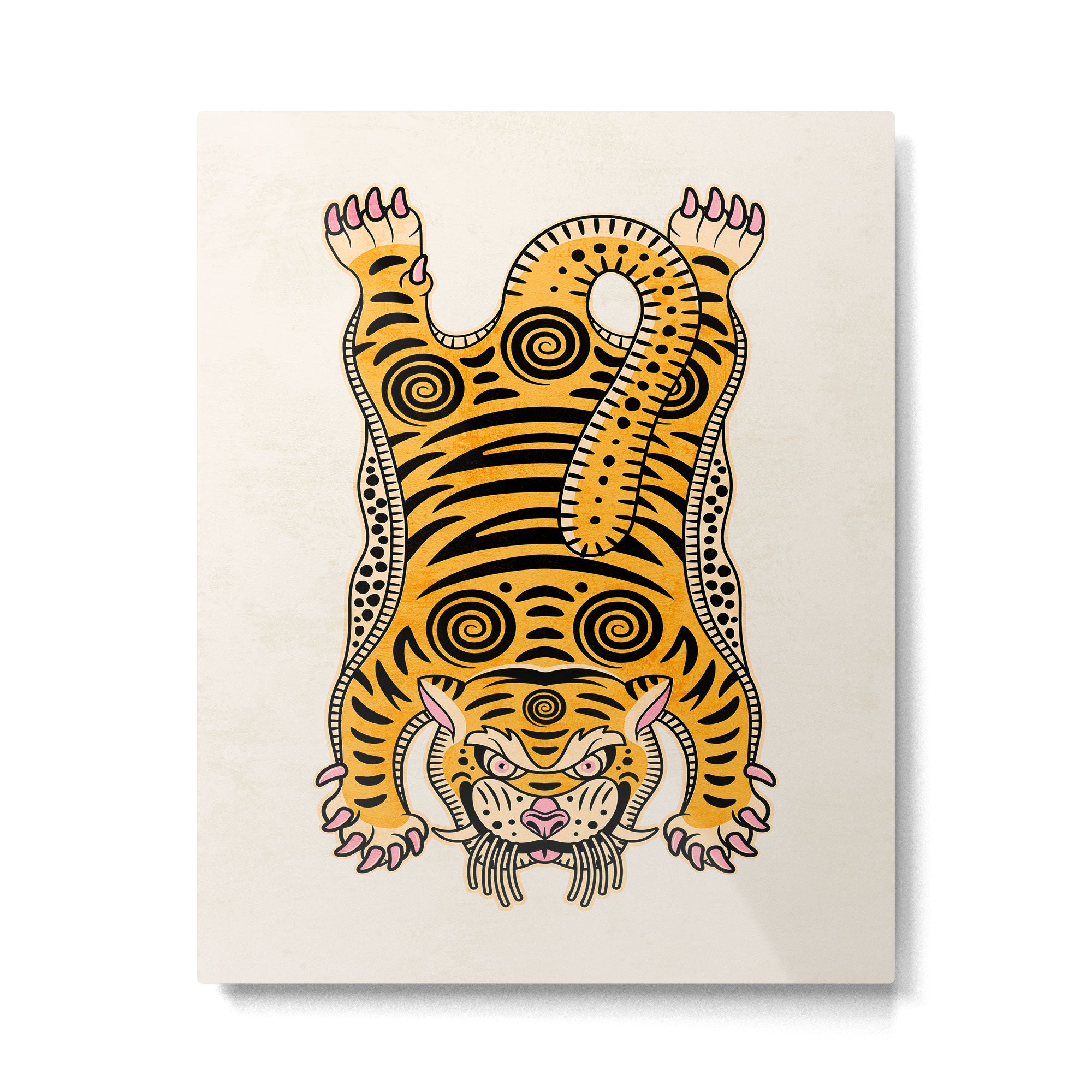 King Of The Jungle 01: Golden Tiger Edition Metal Print Gallery Image 4
