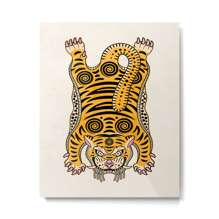 King Of The Jungle 01: Golden Tiger Edition Metal Print Gallery Image 1