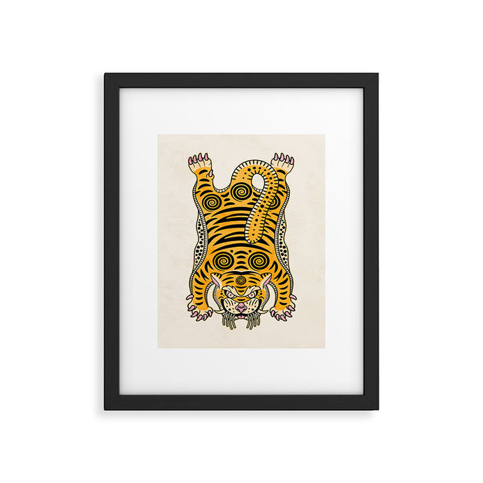 King Of The Jungle 01: Golden Tiger Edition Framed Art Print Gallery Image 1