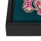 King Of The Jungle 02: Pink Tiger Edition Framed Canvas Print Gallery Image 3