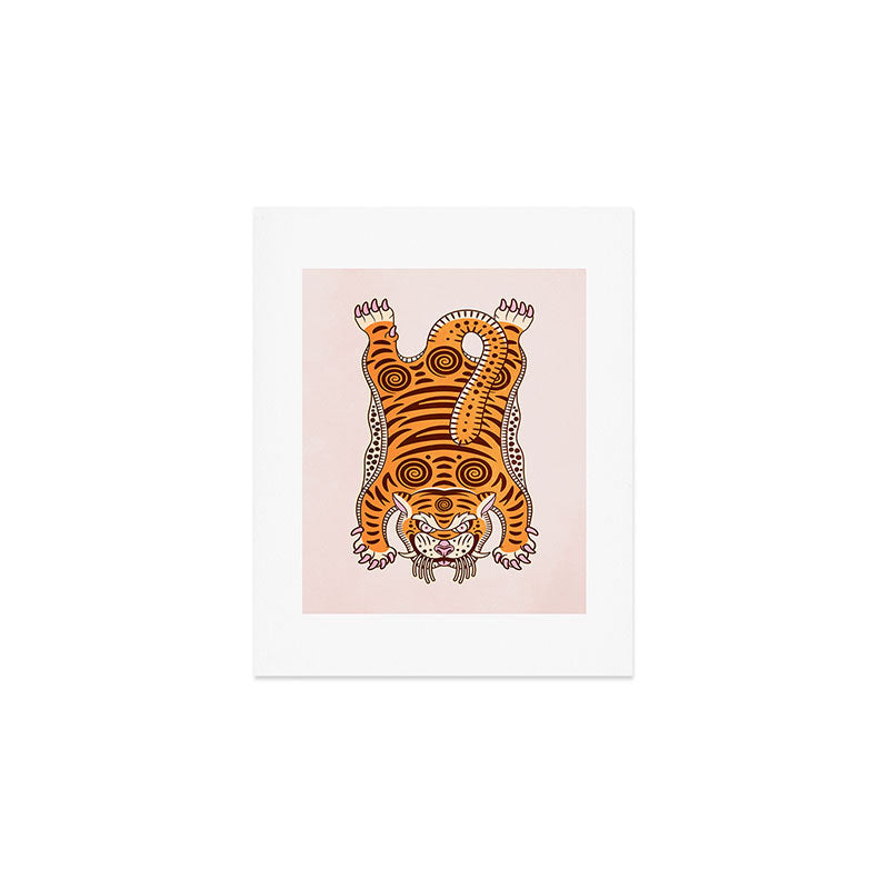 King Of The Jungle 03: Peach Tiger Edition Art Print Gallery Image 1