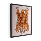 King Of The Jungle 03: Peach Tiger Edition Framed Canvas Print Gallery Image 2
