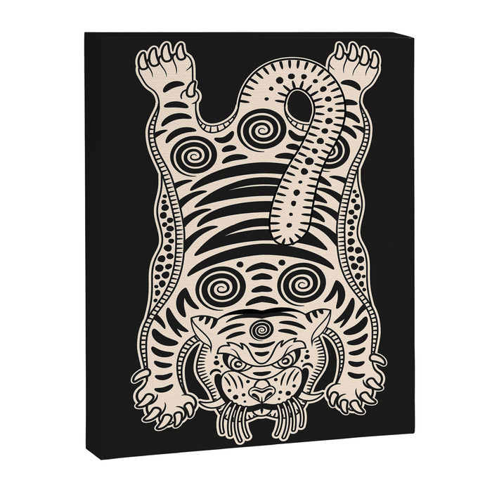 King Of The Jungle 04: Black & White Tiger Edition Canvas Print Gallery Image 1