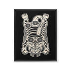 King Of The Jungle 04: Black & White Tiger Edition Framed Canvas Print Gallery Image 6