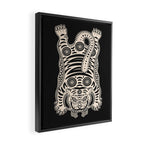 King Of The Jungle 04: Black & White Tiger Edition Framed Canvas Print Gallery Image 2