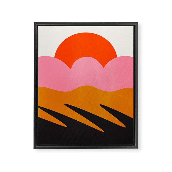 Landscape 02: Mid Century Abstraction Framed Canvas Print Gallery Image 1