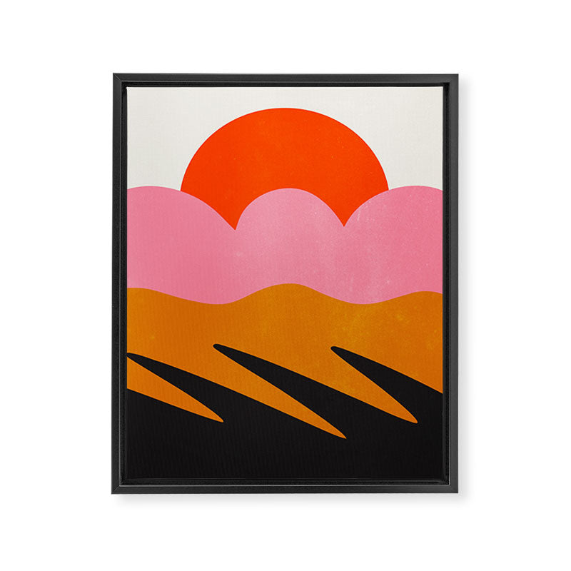 Landscape 02: Mid Century Abstraction Framed Canvas Print Gallery Image 6