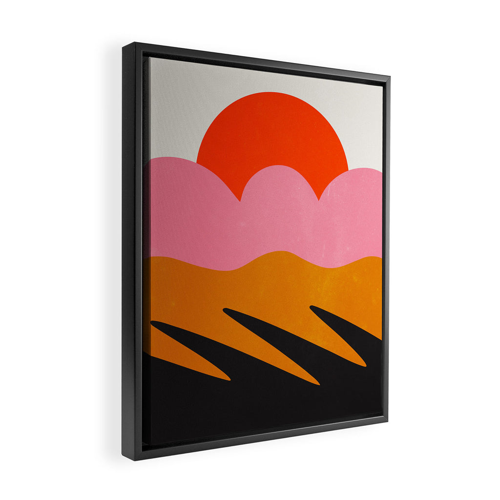 Landscape 02: Mid Century Abstraction Framed Canvas Print Gallery Image 2