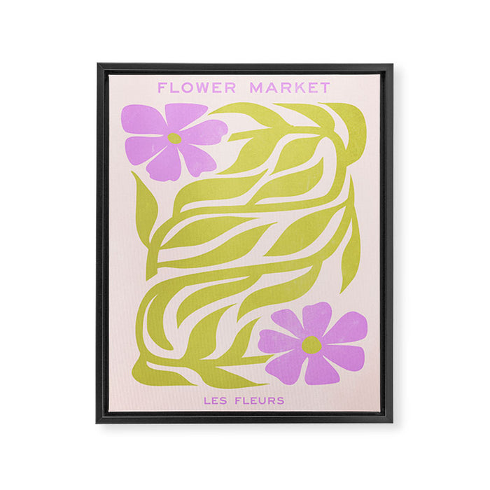 Lilac & Lime: Les Fleurs | Flower Market Color Series 02 Framed Canvas Print Gallery Image 1