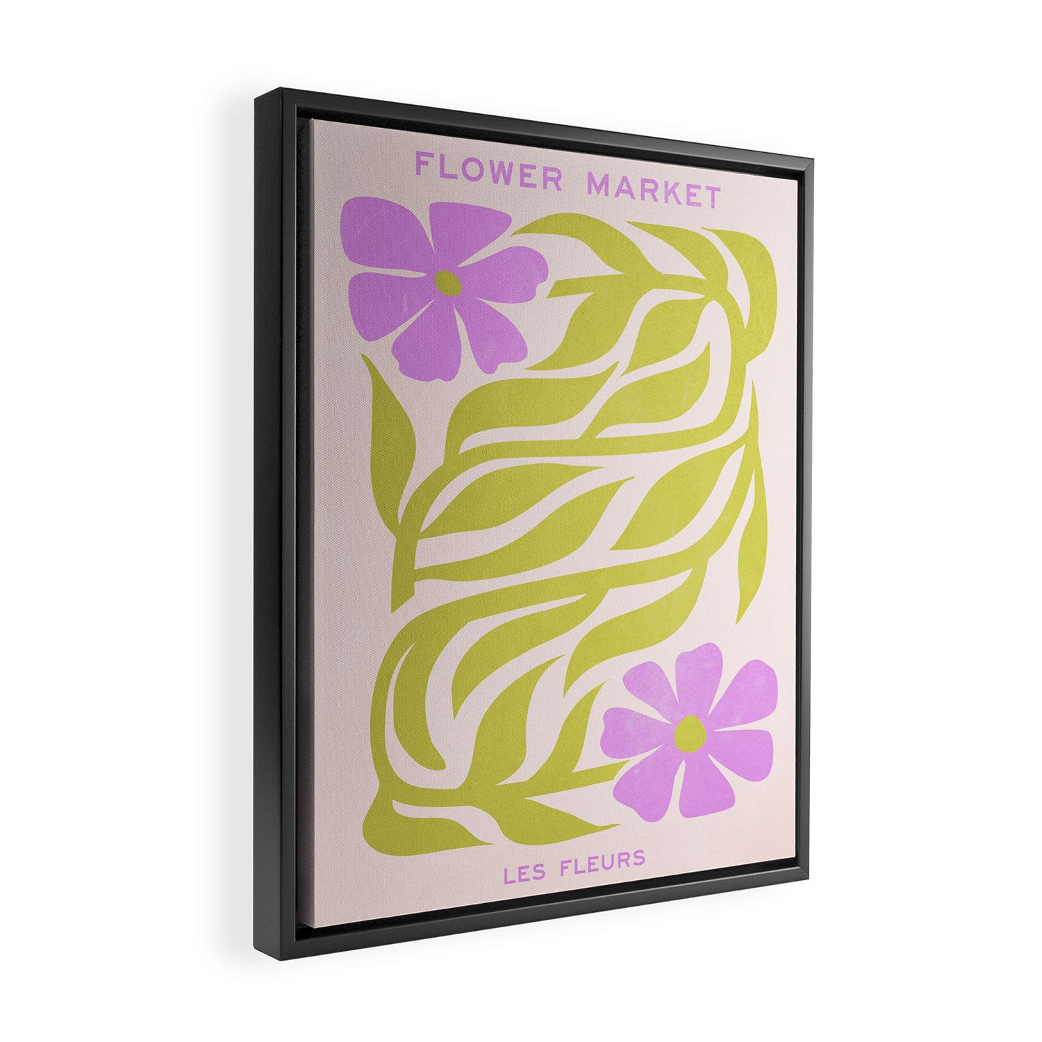 Lilac & Lime: Les Fleurs | Flower Market Color Series 02 Framed Canvas Print Gallery Image 2