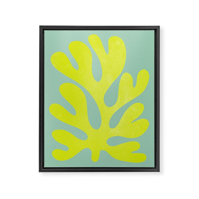 Lime & Sea Green: Matisse Paper Cutouts 06 Framed Canvas Print Gallery Image 1