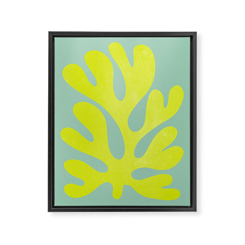 Lime & Sea Green: Matisse Paper Cutouts 06 Framed Canvas Print Gallery Image 6