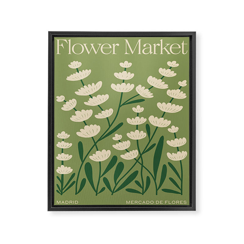 Madrid: Flower Market Summer Color Series 02 Framed Canvas Print Gallery Image 6
