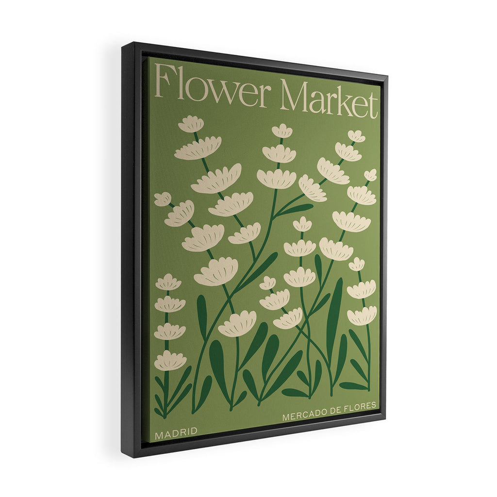 Madrid: Flower Market Summer Color Series 02 Framed Canvas Print Gallery Image 2