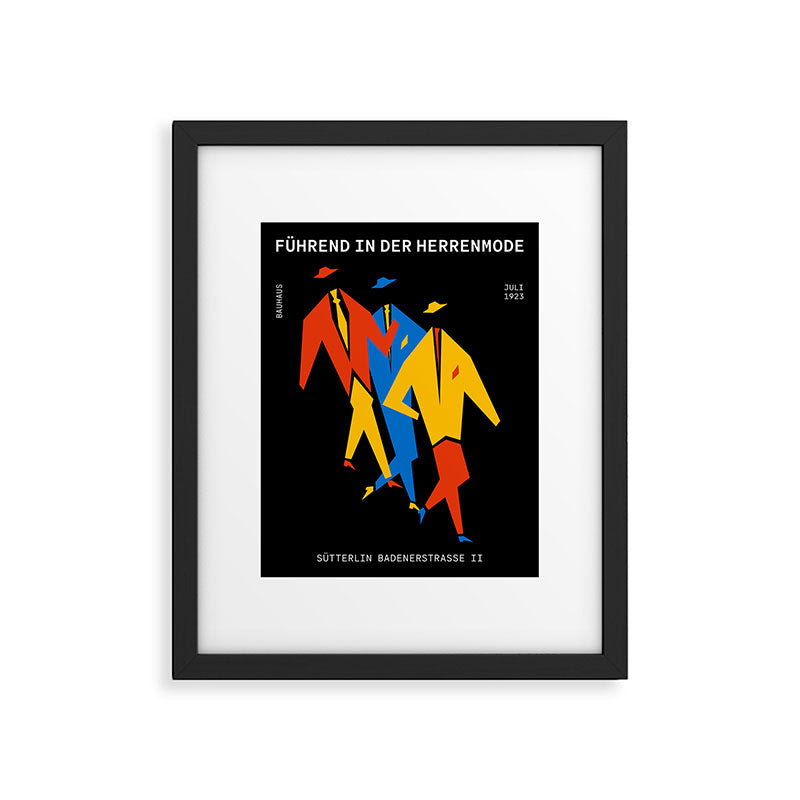 Men | Bauhaus IV: Night Black Edition Framed Art Print Gallery Image 5