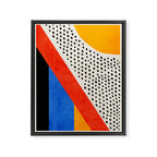 Mid Century Abstract Landscape Framed Canvas Print Gallery Image 6