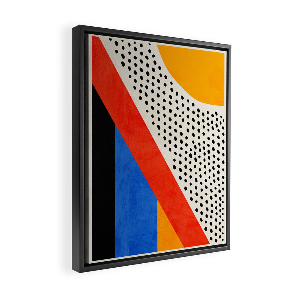 Mid Century Abstract Landscape Framed Canvas Print Gallery Image 2