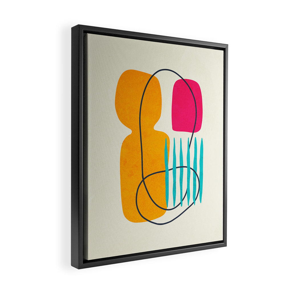 Mid Century Abstraction Framed Canvas Print Gallery Image 2