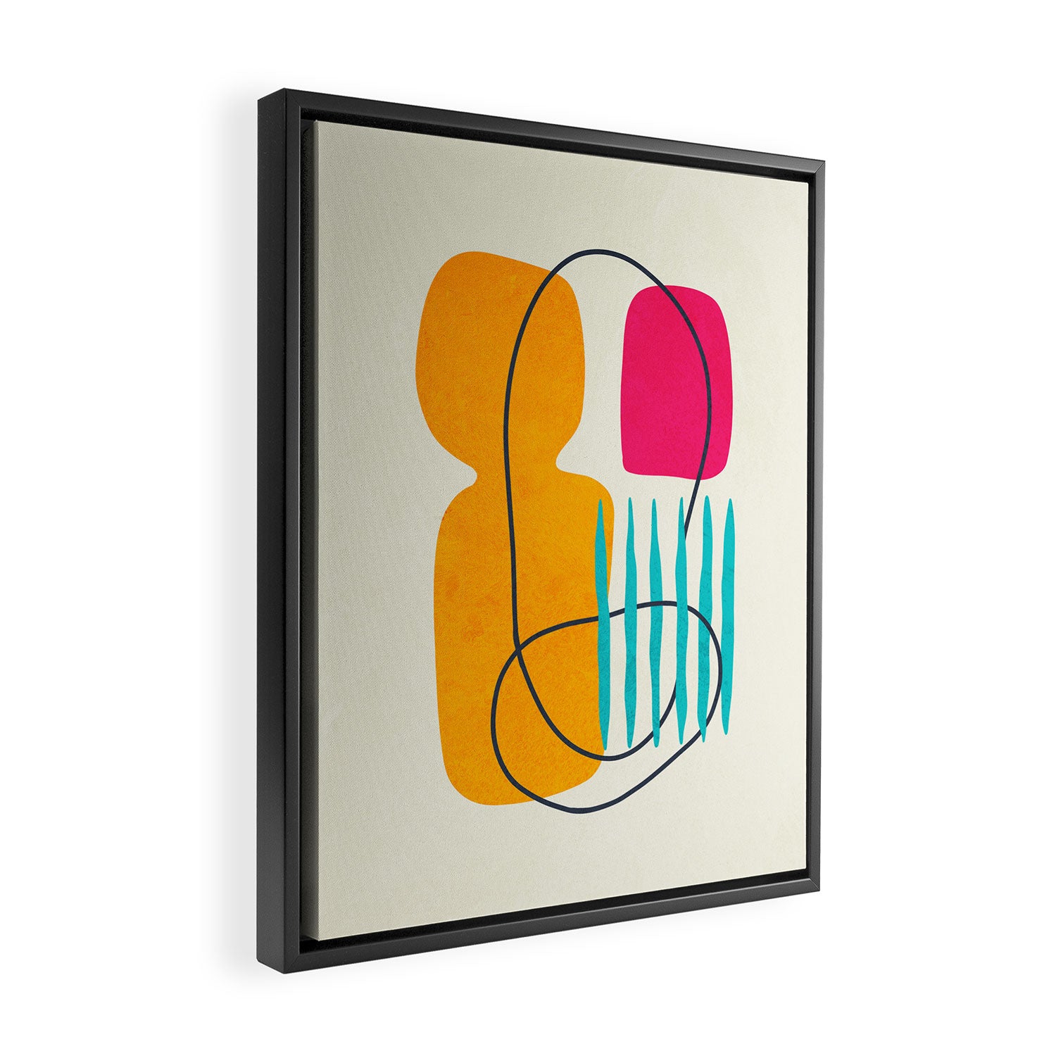 Mid Century Abstraction Framed Canvas Print Gallery Image 2