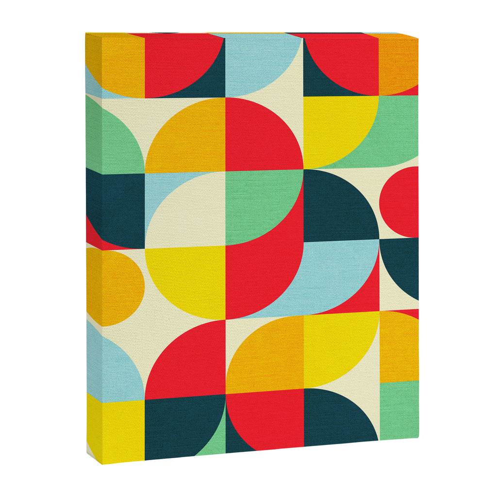 Mid Century Bauhaus Geometric Pattern Canvas Print Gallery Image 6