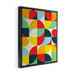 Mid Century Bauhaus Geometric Pattern Framed Canvas Print Gallery Image 2