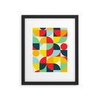 Mid Century Bauhaus Geometric Pattern Framed Art Print Gallery Image 5