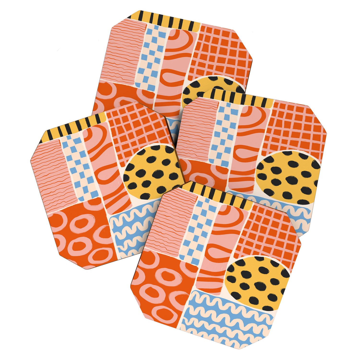 Mid Century Collage | PATTERN 03: The Retro Edition Coaster Gallery Image 1