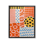 Mid Century Collage | PATTERN 03: The Retro Edition Framed Canvas Print Gallery Image 6
