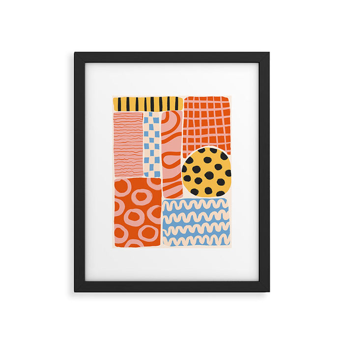 Mid Century Collage | PATTERN 03: The Retro Edition Framed Art Print Gallery Image 1
