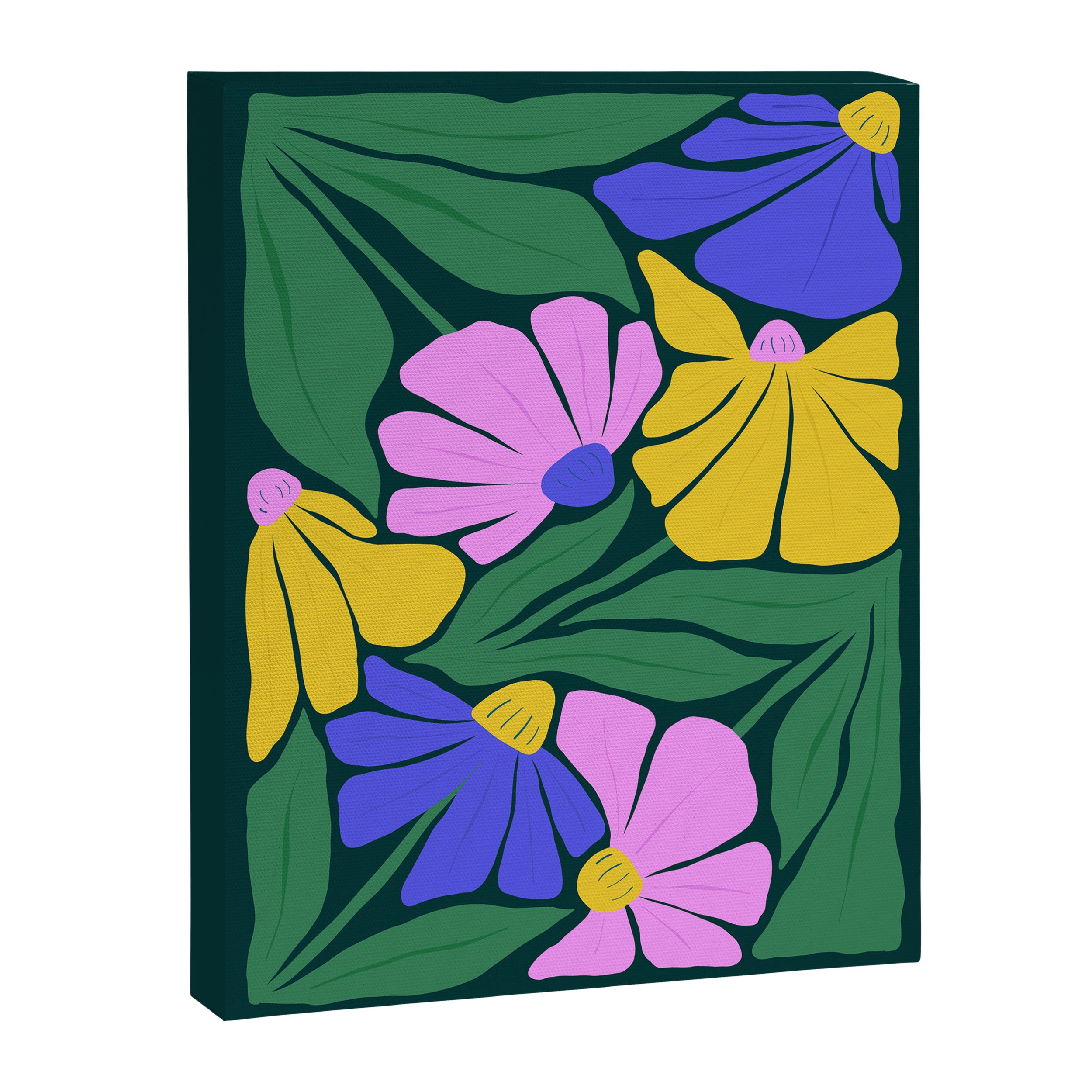 Midnight Summer: Matisse Foliage | Flower Market 001 Canvas Print Gallery Image 6