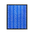 Mudcloth 01: Navy Blue Edition Framed Canvas Print Gallery Image 6