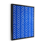 Mudcloth 01: Navy Blue Edition Framed Canvas Print Gallery Image 2