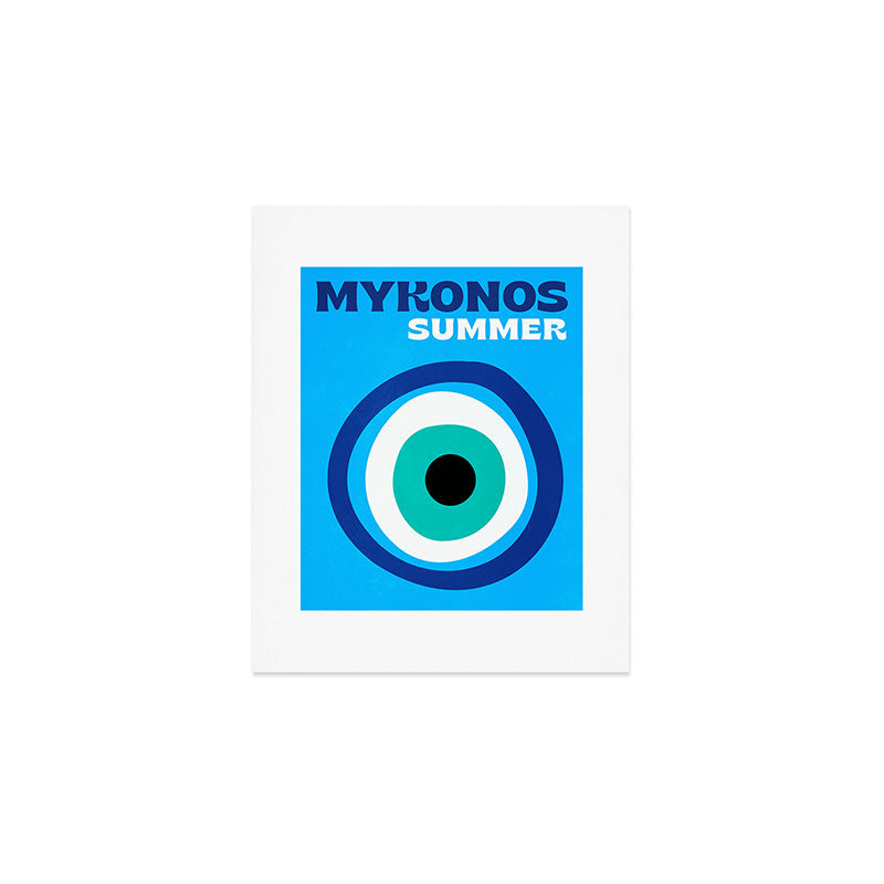 Mykonos: Vintage Travel Colour Series 03 Art Print Gallery Image 1