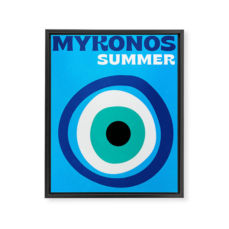 Mykonos: Vintage Travel Colour Series 03 Framed Canvas Print Gallery Image 6