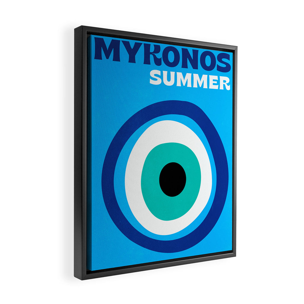 Mykonos: Vintage Travel Colour Series 03 Framed Canvas Print Gallery Image 2