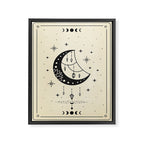 Mystic Moon & Stars: The Beige Edition Framed Canvas Print Gallery Image 6