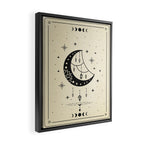 Mystic Moon & Stars: The Beige Edition Framed Canvas Print Gallery Image 2