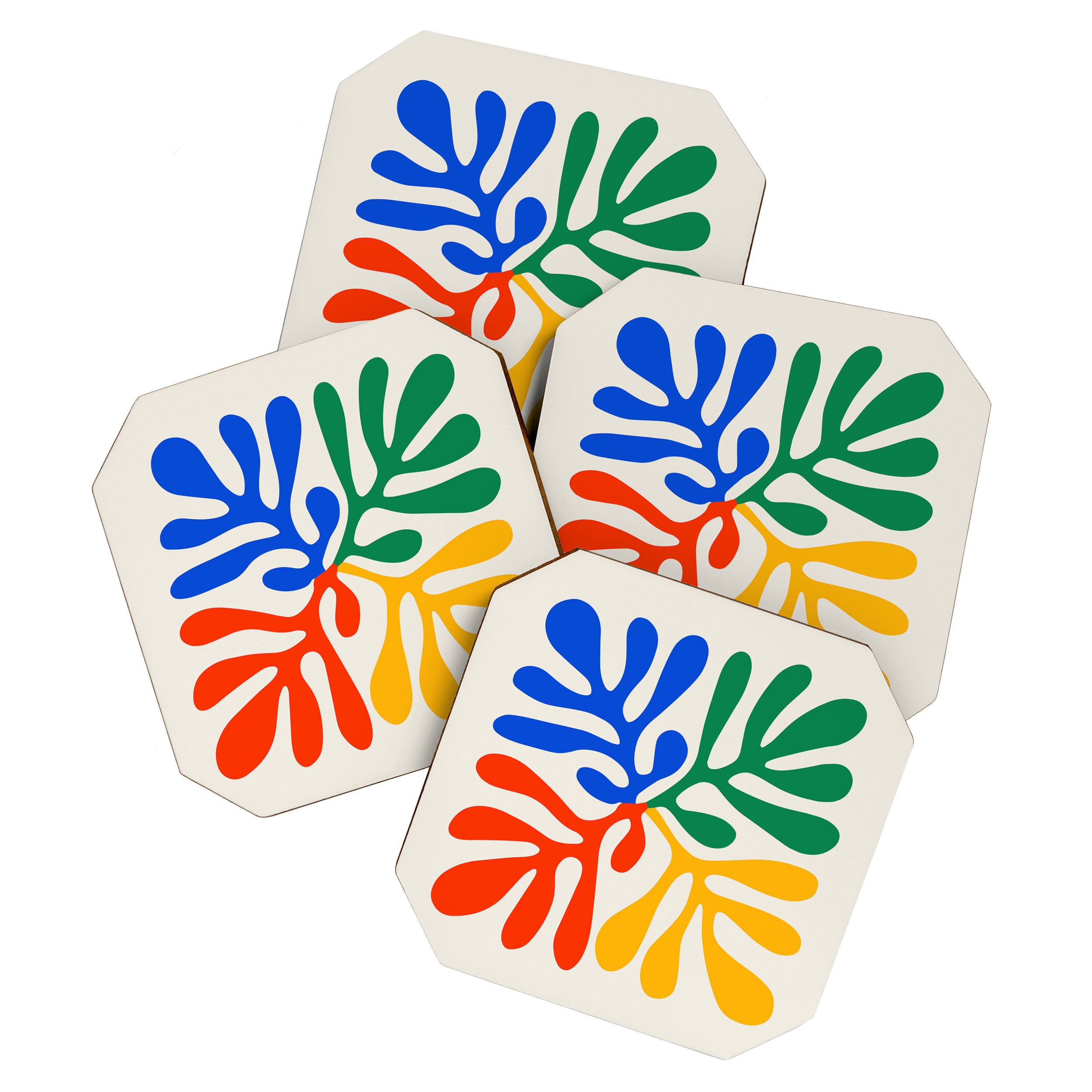 Nature Leaf Cutouts II: Day Edition | Mid-Century Henri Matisse Series Coaster Gallery Image 1