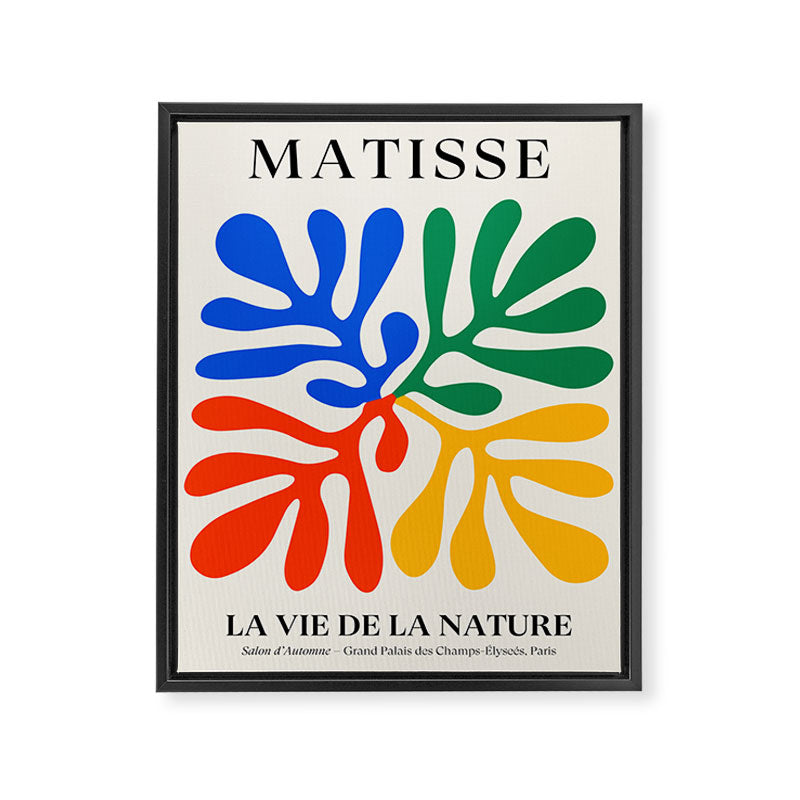 Nature Leaf Cutouts II: Day Edition | Mid-Century Henri Matisse Series Framed Canvas Print Gallery Image 6
