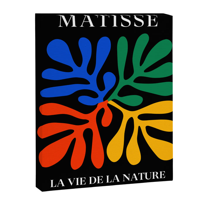 Nature Leaf Cutouts II: Night Edition | Mid-Century Henri Matisse Series Canvas Print Gallery Image 1