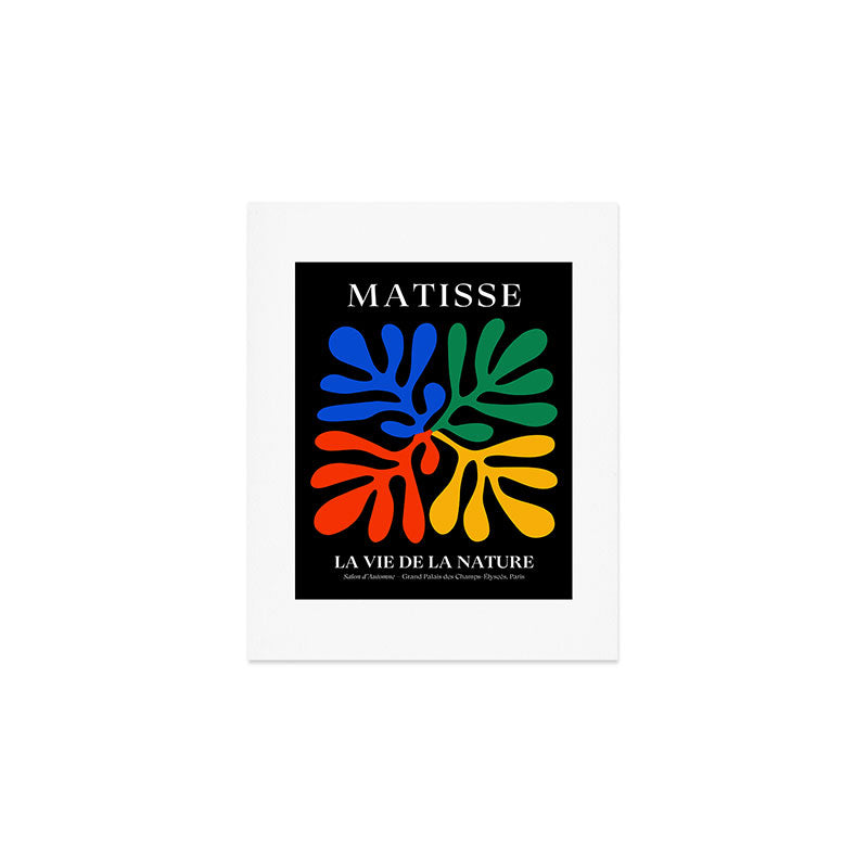 Nature Leaf Cutouts II: Night Edition | Mid-Century Henri Matisse Series Art Print Gallery Image 1