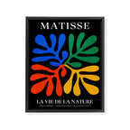 Nature Leaf Cutouts II: Night Edition | Mid-Century Henri Matisse Series Framed Canvas Print Gallery Image 6