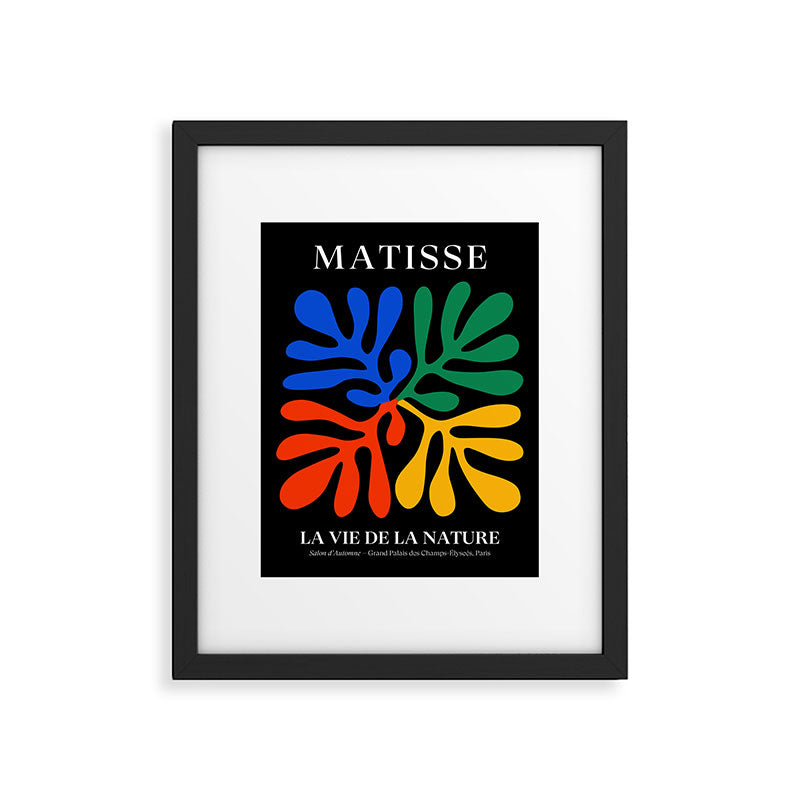 Nature Leaf Cutouts II: Night Edition | Mid-Century Henri Matisse Series Framed Art Print Gallery Image 5
